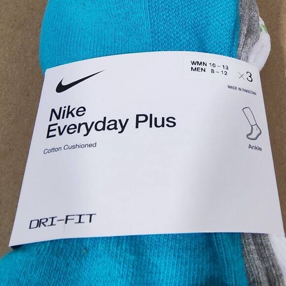Nike Everyday Cushion Ankle Training Socks 3 Pack -D - Picture 5 of 5